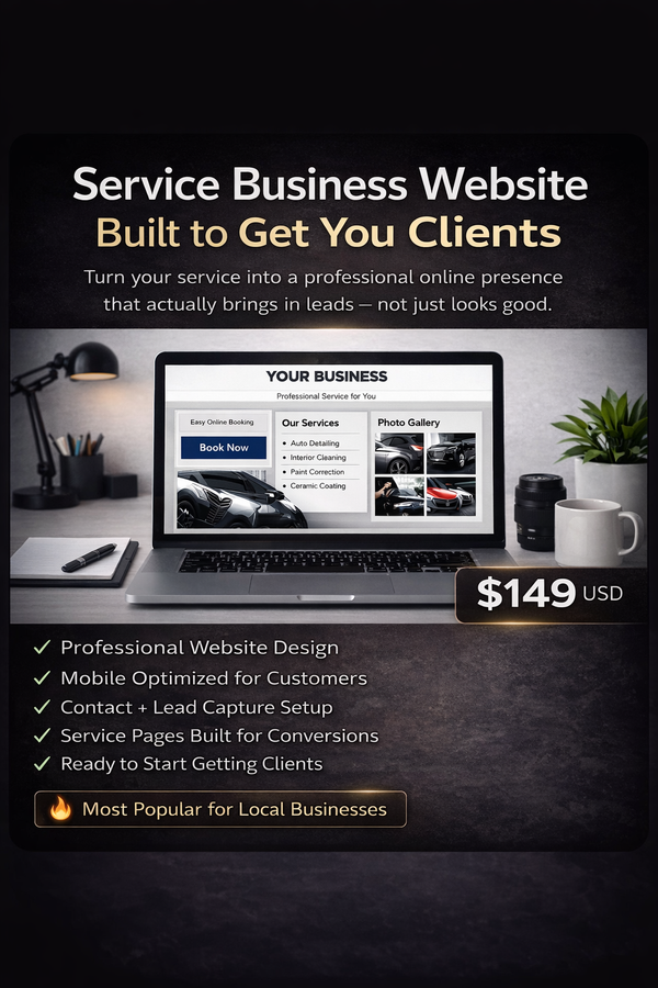 Service Business Website – Professional Setup - SEO Set Up